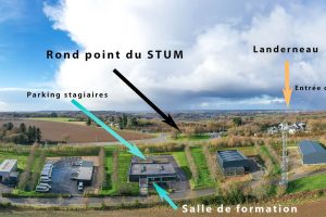 École de formation drone à Dirinon, entre Brest et Morlaix dans le Finistère
