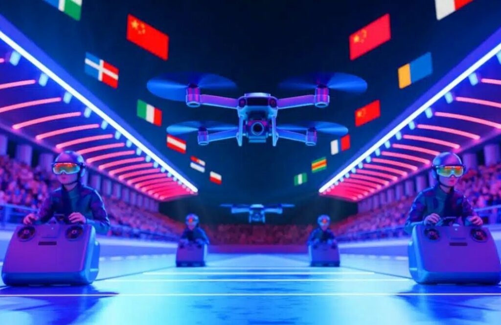 Course Drone Futuriste E Sport Haute Vitesse – Formez Vous Ou Recyclez