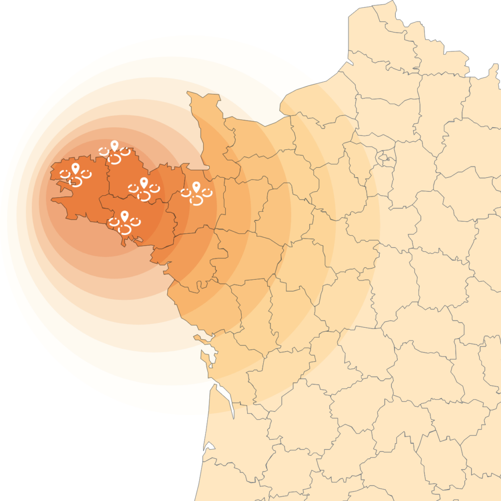 Map Centres Reference Drone – Centres Formation Drone En Bretagne : Finistère,